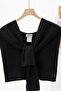 100% Acrylic Knitwear Knitted Office and Casual Fashion Shoulder Shawl Solid Black - 5