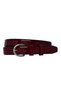 100% Genuine Leather, 3 cm Burgundy Patent Leather Classic Women's Belt, Business, Business Woman, Fabric, Suit Belt-R01 - 3