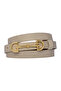 100% Genuine Soft Nubuck Leather, 2 cm Light Gray Women's Belt; Dress, Trouser Belt D&Dgold - 2