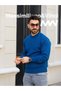 3-Piece Men's Knitwear Sweater Set Gray, Cobalt Blue, Emerald Green - 3