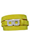 100% Genuine Soft Nubuck Leather, 2 cm Pistachio Green Women's Belt; Dress, Pants Beltheart Silver - 2