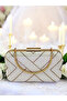 Ecru Porcelain Pearl Stone Women's Evening Dress Bag - 3