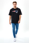 New England Patriots Football Black Oversize T-Shirt Nfl