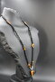 "Original Natural Stone Tiger Eye Handmade Knitted Necklace - Special Design Jewelry"
