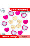 Stamped Hearts |   10 Pieces |   Cookie - Sugar Dough - Play Dough Mold Set - 4