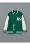 Lcw Kids Green Printed Boys' College Jacket