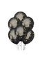 Gold Happy Birthday Printed Black Chrome Balloon 5Pcs -Happy Birthday-