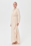 Beige Stone Detailed Flounce Dress - 5