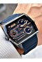 Men Wrist Watch 2208 - 5 Atm Waterproof with Function Cornered Silicone Band