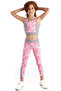 Vera Marble Metering Patterned Girl's Sports Leggings