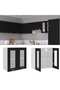 Hanging Glass Cabinet Lyon Black 60x31x60 cm Engineered Wood
