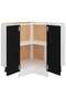 Corner Bottom Cabinet Lyon Black 75.5x75.5x81.5 cm Engineered Wood - 4