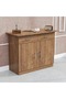 Medium Height Cabinet with 2 Drawers and 2 Door Storage-Truffle Davos Oak - 3