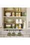Kitchen Counter Shelves & Storage Rack with Metal and Engineered Wood-Black (Set of 2) - 2