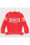 Girl's Shawl Collar Long Sleeve Thick Crew Neck Sweatshirt - 31574 - Dusty Rose - 2