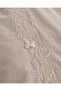 King Size 100% Cotton Embroidered Duvet Cover Set - Beige - 7