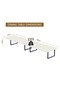 136 BLK Wooden Dining Table Loop-Leg, 10-Seater for Kitchen- 360cm, Premium White - 5