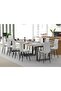 136 BLK Wooden Dining Table Loop-Leg, 10-Seater for Kitchen-360cm, Anthracite Metal Rocks - 4