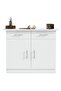 Medium Height Cabinet with 2 Drawers and 2 Door Storage-White