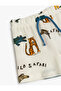 Shorts with Tie Waist, Animals Printed, Cotton - 3