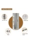 Modern Wardrobe With Side Mirror And Side Shelf, Floor Storage Cabinet With Hangers - Premium White - 5