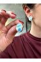 Blue Flower Patterned Earrings - 3