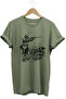 Hunting Widi Hunting Hunter and Hunting Dog Printed 100% Cotton Regular Fit Khaki T-Shirt