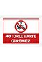 Motorcycle Cannot Enter Courier Sign 24X34 cm Pvc
