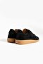 Black Genuine Leather Women's Sneakers - 4