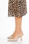 Women's Beige Patent Leather Bow Detailed Heeled Stiletto - 3