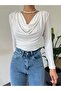 Ecru Color Draped Sendy Blouse - 3