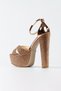 Women's High Platform Heeled Stone Open Toe Stylish Evening Dress Shoes - 3