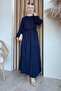 Rochie Belmando bleumarin cu curea - 4