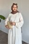Belmando Ecru Dress with Belt - 4