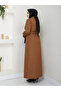 Modest Double Breasted Collar Waterproof Belted Full Length Trench Coat Rc1403013 - 6