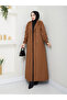 Modest Double Breasted Collar Waterproof Belted Full Length Trench Coat Rc1403013 - 3