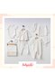 Organic Cotton 10 Piece Hospital Discharge Set for Newborn Baby - Bodysuit and Jumpsuit Set White