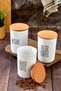 3-Piece Wooden Vacuum Lid Transfer Label Acrylic Jar for Turkish Coffee/Filter Coffee/Nescafe 900ml - 9