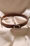 Vintage Model Metal Buckle Faux Leather Belt