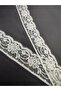 Lycra-Free Nylon Lace Guipure Black - Ecru - Ecru Gold Glittered Edge Lace (5 Mt Roll)