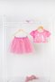 3-8 Years Old Girl's Star Printed Tutu Skirt and Shiny Sequin Crop Set – Birthday Concept - 4
