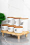 3-Piece 900 ml Wooden Lid Acrylic (PLASTIC) Tea/Coffee/Sugar Set 3 Piece 400 ml Salt/Pepper/Spice Set (With Stand) - 5