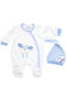Blue and White Color Lamb Figured Jumpsuit Set of 2 - 3