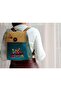 Owl Figured Backpack with Cover Ethnic Bohemian Style - Green - 3