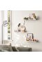 Songmics White Lws38wt 3-piece Wall Shelves For Living Room, Drawing Room (10X38X5CM) - 3