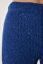 Comfortable Ribbed Knitted Blouse and Trousers Set Cobalt Blue Lrg0014 - 5