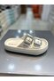 Double Buckle Stone Women's Daily Slippers - 2