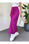 Double Wide Leg Trousers with Lace-Up Waist - Fuchsia - 4