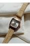 Snake Skin.. Beige Color.. Minimal Oval Women's Watch
