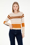 Women's Stone Melange Crew Neck Sweater 50293151-Vr225